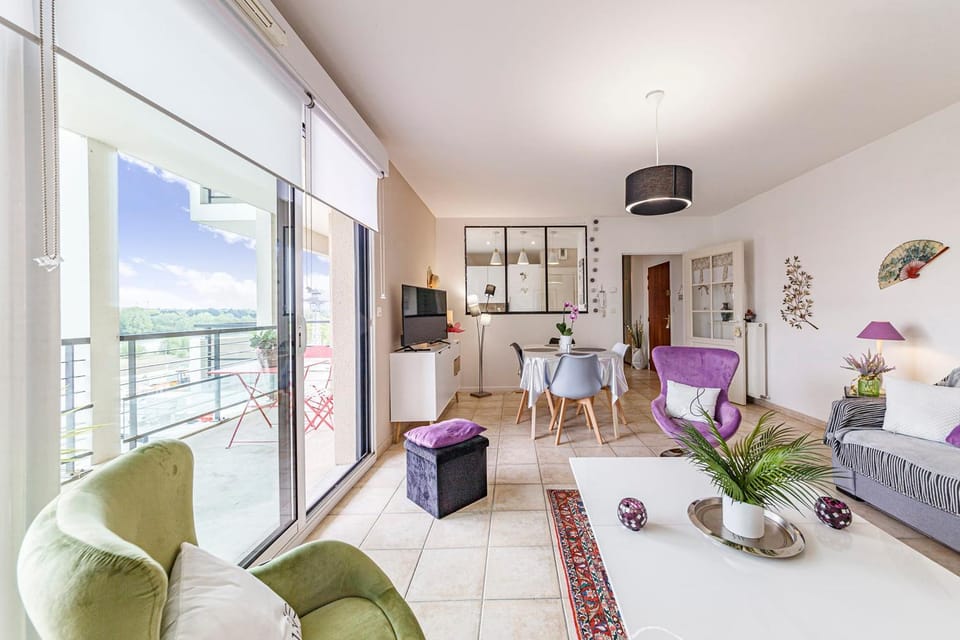 L'Aragon - Wifi - Balcon vue La Maine Apartment in Angers