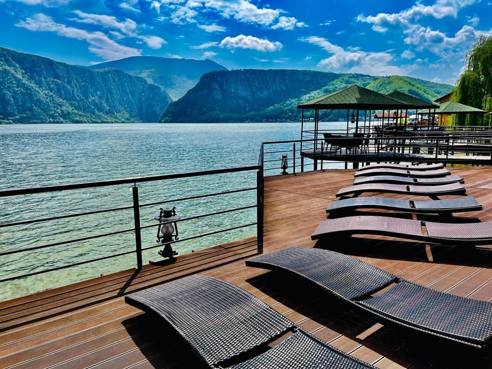 Natural landscape, Beach, Lake view, sunbed