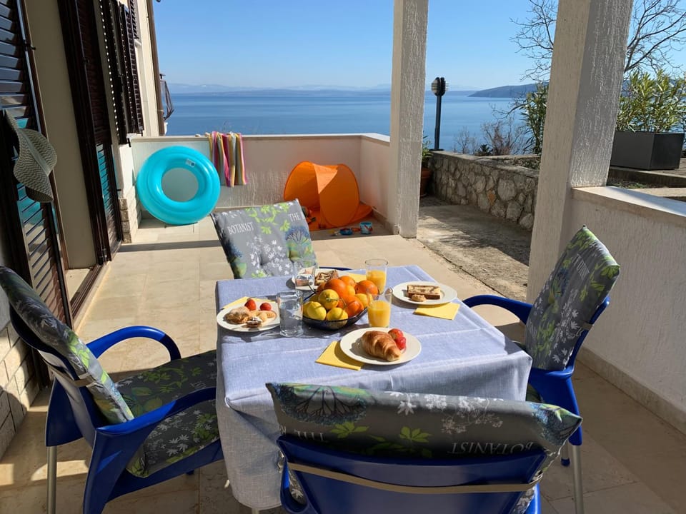 Day, Natural landscape, View (from property/room), Balcony/Terrace, Seating area, Sea view, Breakfast, Lunch