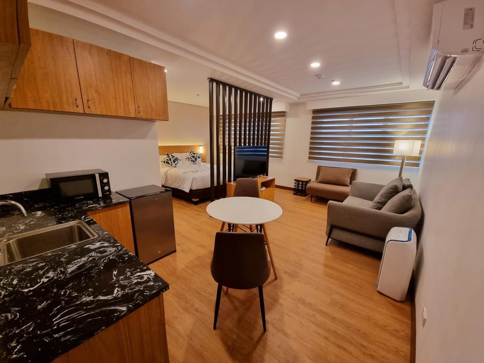 TV and multimedia, Kitchen or kitchenette, Living room, Seating area, Dining area, minibar, air conditioner