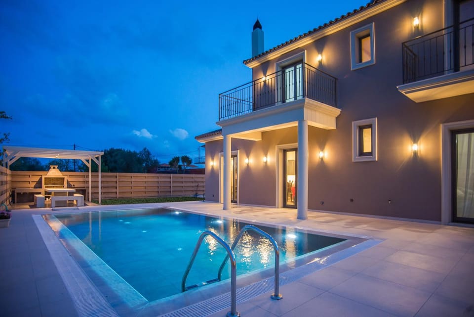 Property building, Swimming pool, Sunrise, Sunset