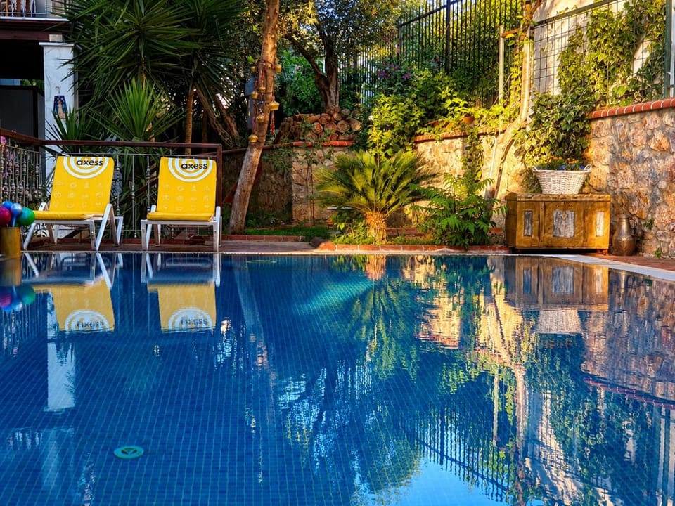 Pool view, Swimming pool, sunbed
