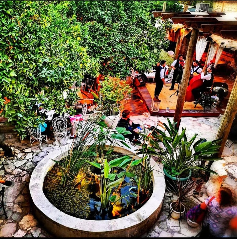 Property building, Restaurant/places to eat, Garden, Food, Breakfast, Dinner