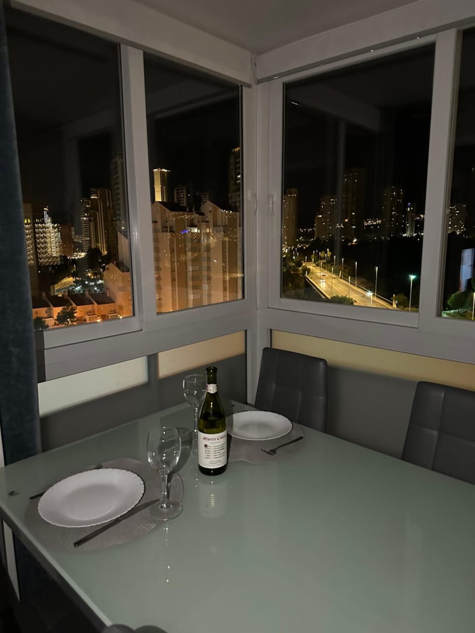 Property building, Night, View (from property/room), Balcony/Terrace