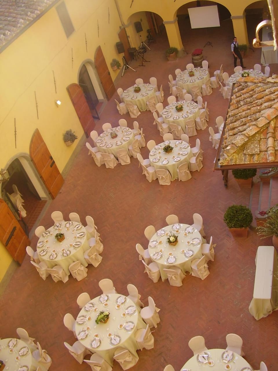 Bird's eye view, Summer, Banquet/Function facilities, Seasons, Inner courtyard view, wedding