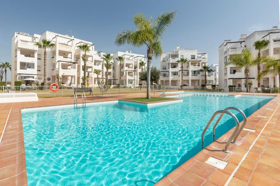 Property building, Living room, Swimming pool