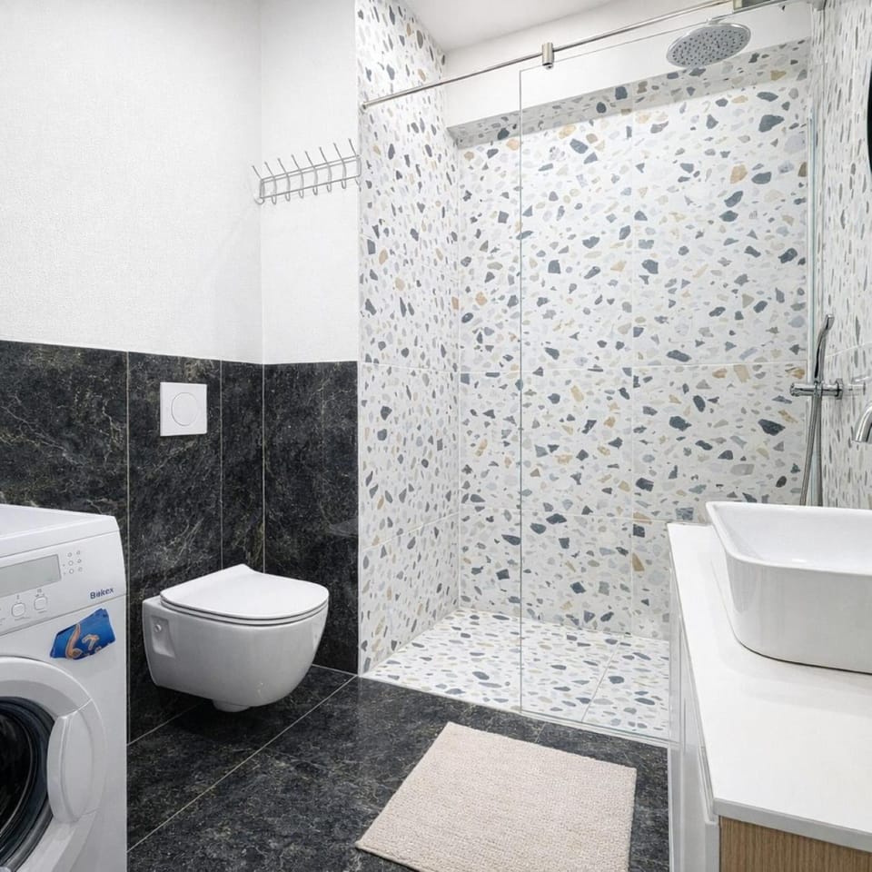 Toilet, Bathroom, washing machine
