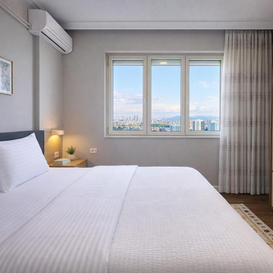 Bed, Photo of the whole room, air conditioner