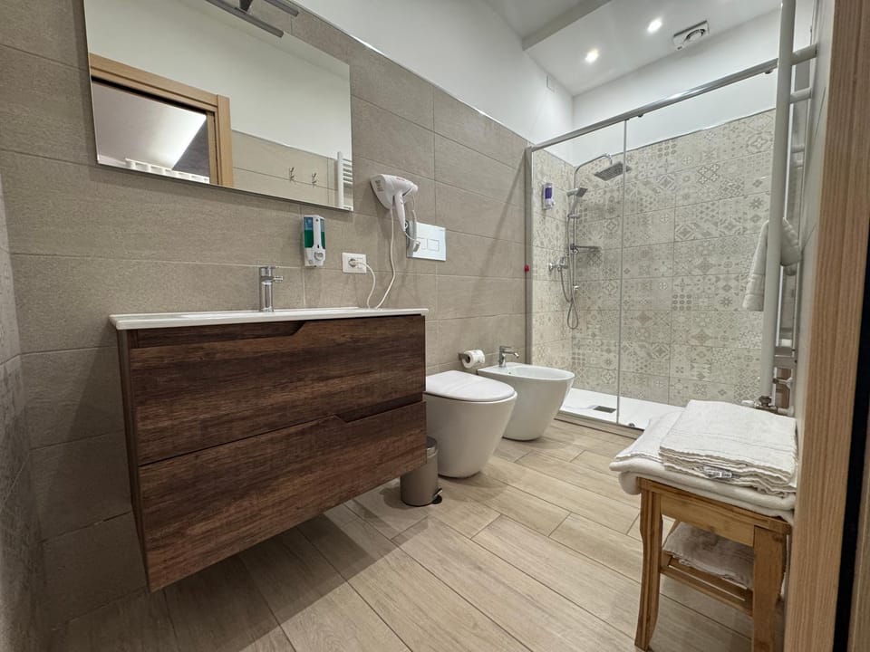 Shower, Toilet, Bathroom, bidet, towels