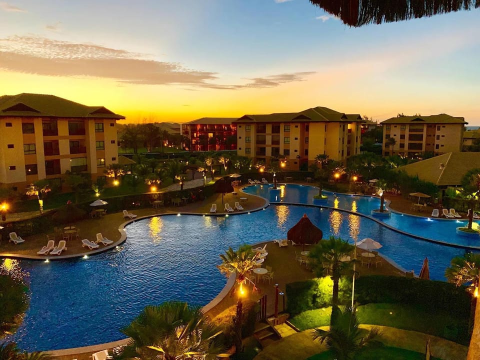 Pool view, Swimming pool, Sunset