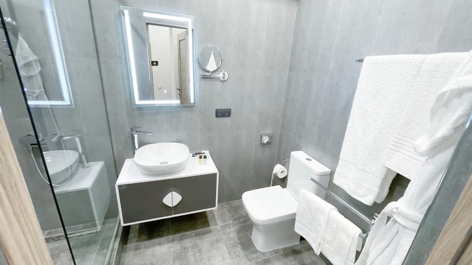 Shower, Toilet, Bathroom, towels