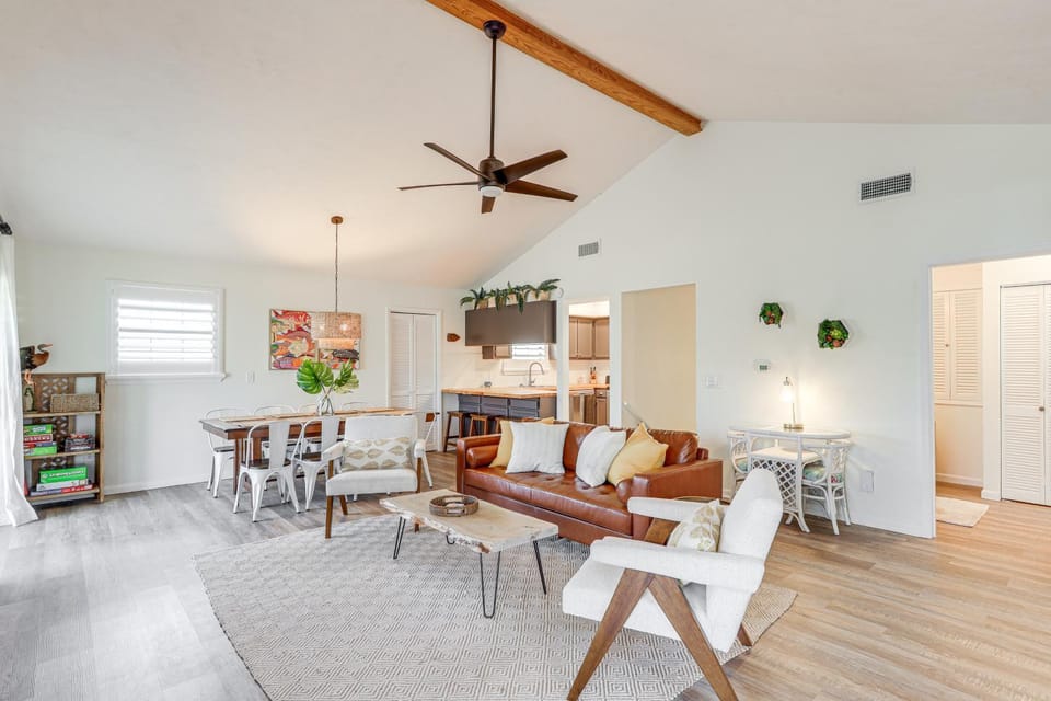 'Sunny Side Up' Canal-Front Getaway w/ Dock! House in Florida