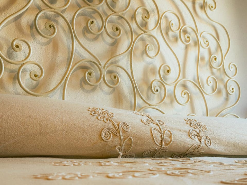 Bed, Decorative detail, Bedroom