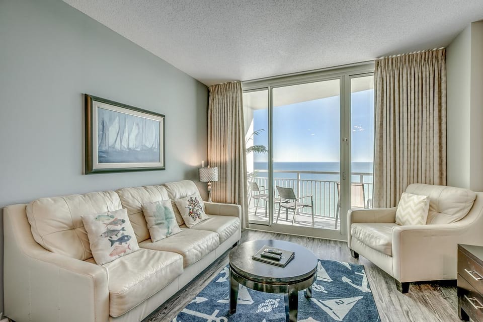 Living room, Seating area, Sea view