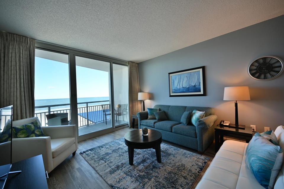 Living room, Seating area, Sea view