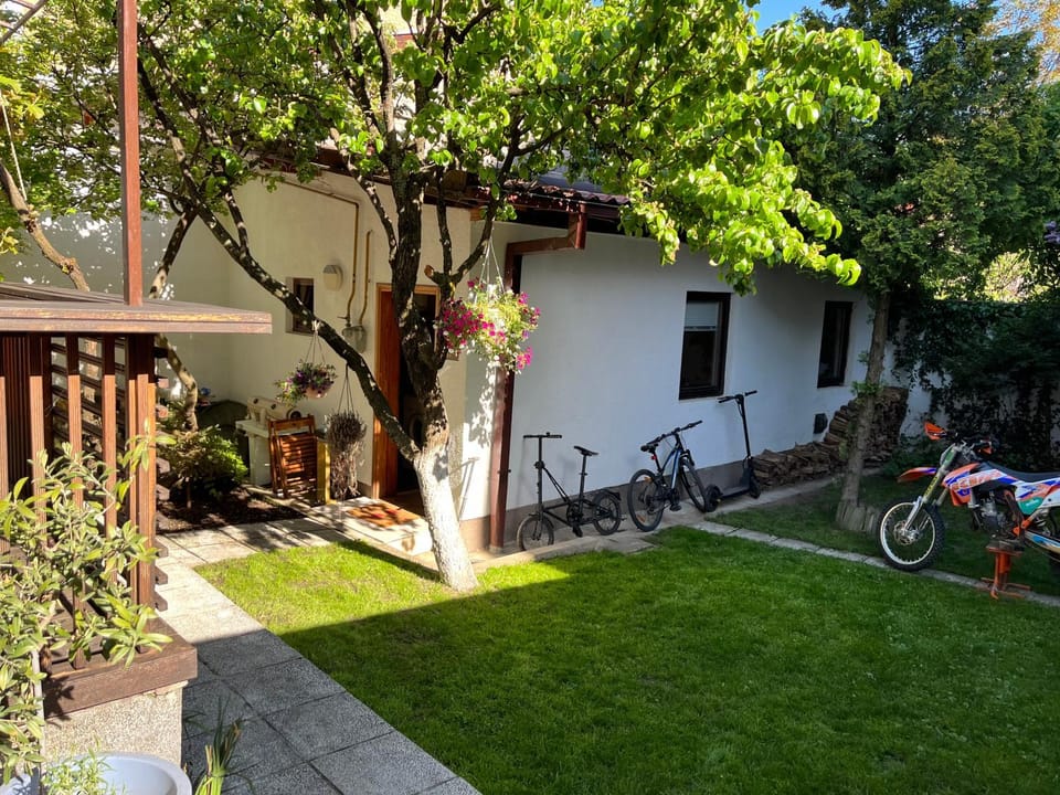 Property building, Facade/entrance, Spring, Day, Garden, Garden view