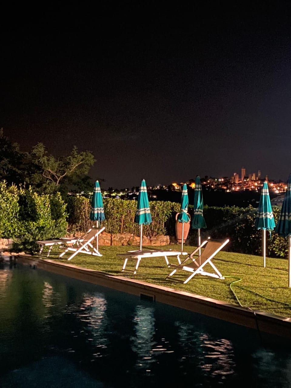 Night, Swimming pool