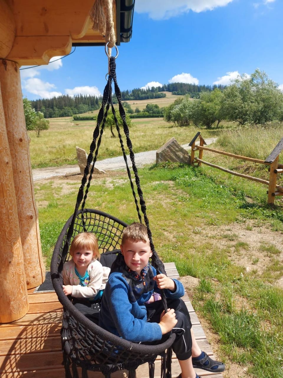 Spring, People, Natural landscape, Children play ground, Mountain view, children, group of guests