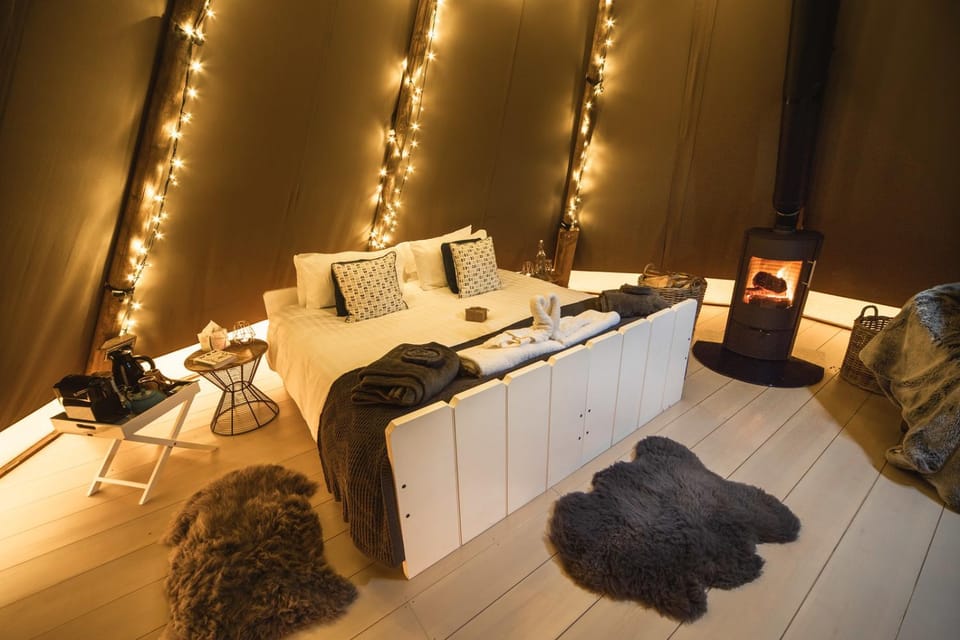 Scaldersitch Farm Boutique Glamping Tipi with private wood fired hot tub Luxury tent in Staffordshire Moorlands District