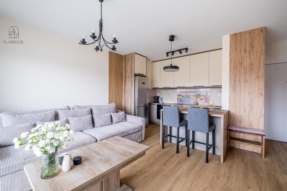 Kitchen or kitchenette, Living room, Seating area