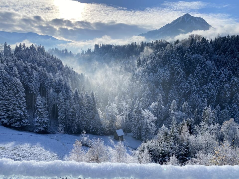 Day, Natural landscape, Winter, Mountain view