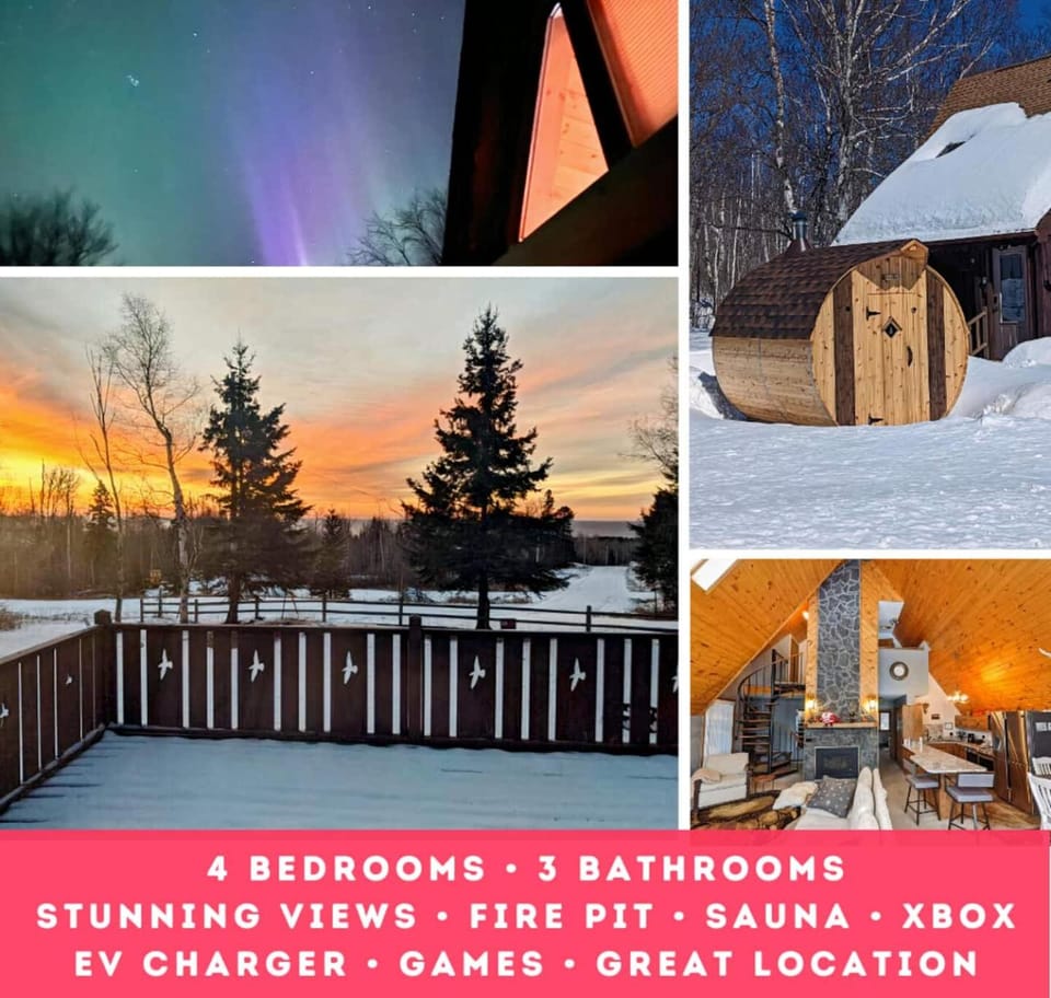 Lake View A-Frame Sauna, Firepit, near Lutsen House in Minnesota