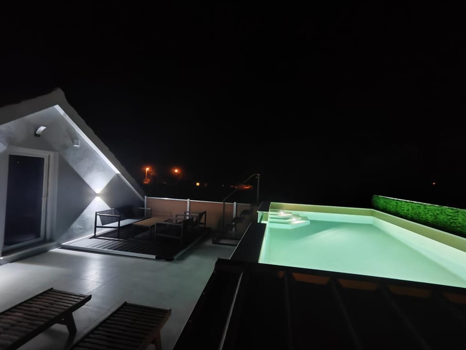 Night, Swimming pool, Swimming pool