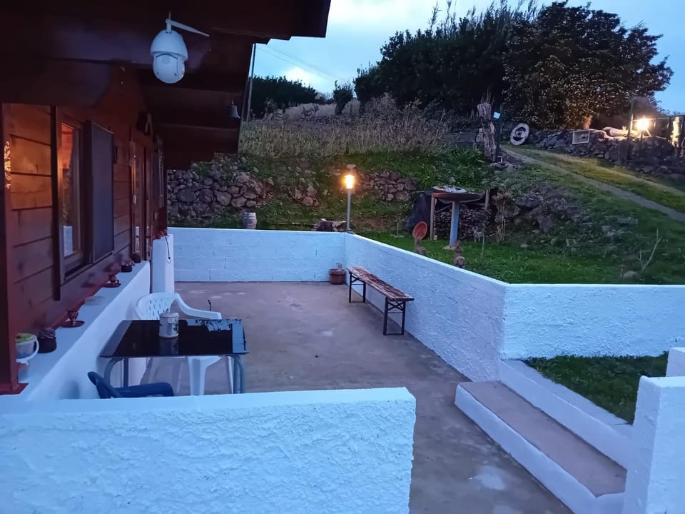 Patio, Off site, Night