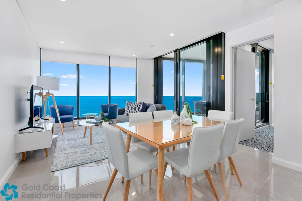 Living room, Dining area, Sea view