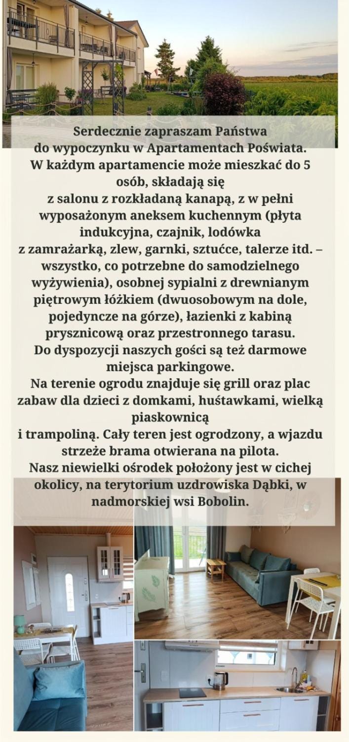 Apartamenty Poświata - dwupokojowe z widokiem na łąki Apartment in West Pomeranian Voivodeship, Poland