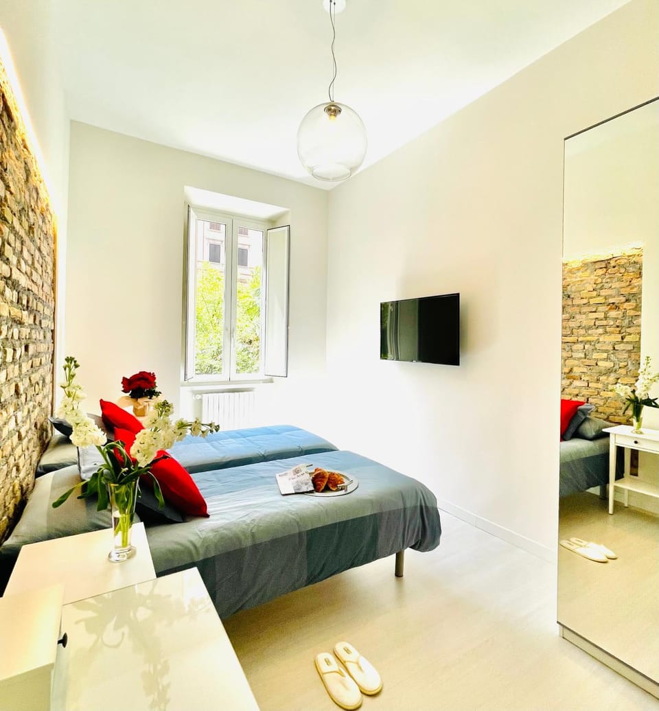 Bed, View (from property/room), Photo of the whole room, Bedroom, Garden view, wardrobe
