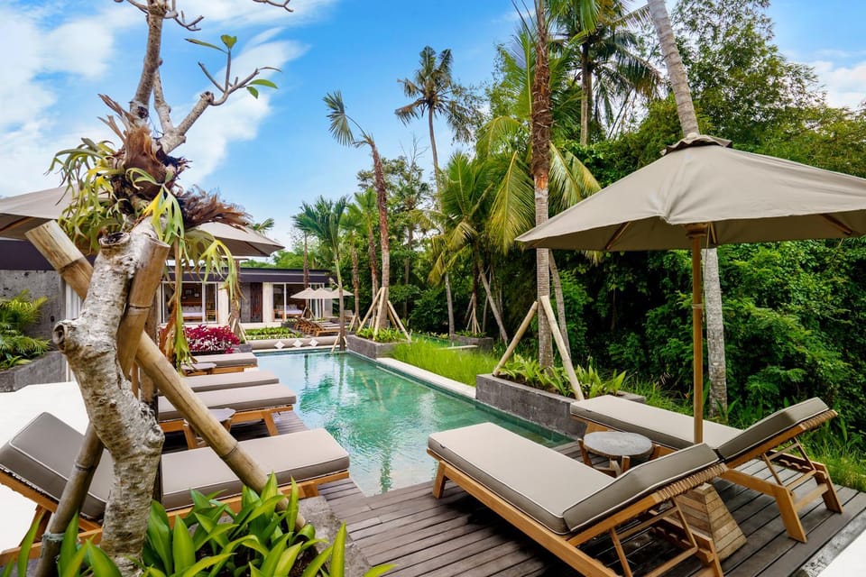Pool view, Swimming pool, sunbed