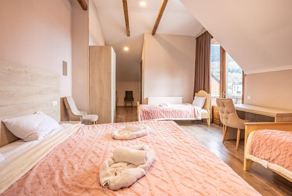 Bed, Photo of the whole room, Bedroom, towels, wardrobe