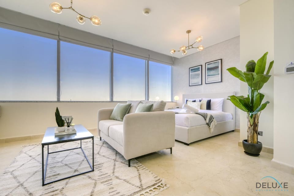 Bed, Living room, Seating area