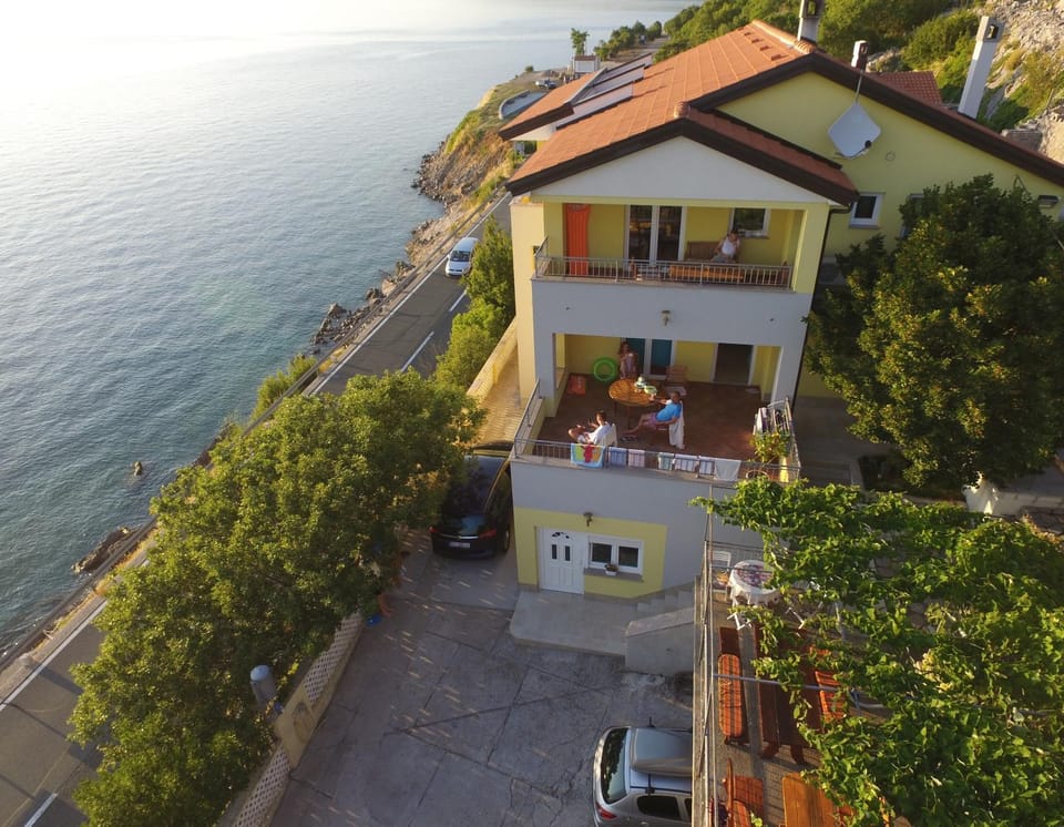 Bird's eye view, group of guests