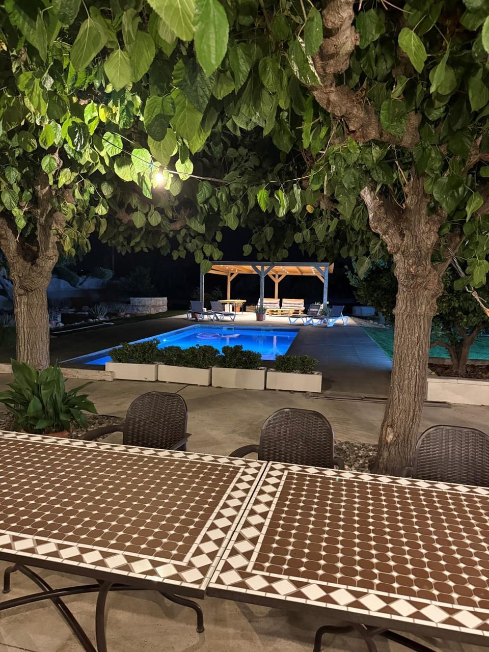 Patio, Pool view