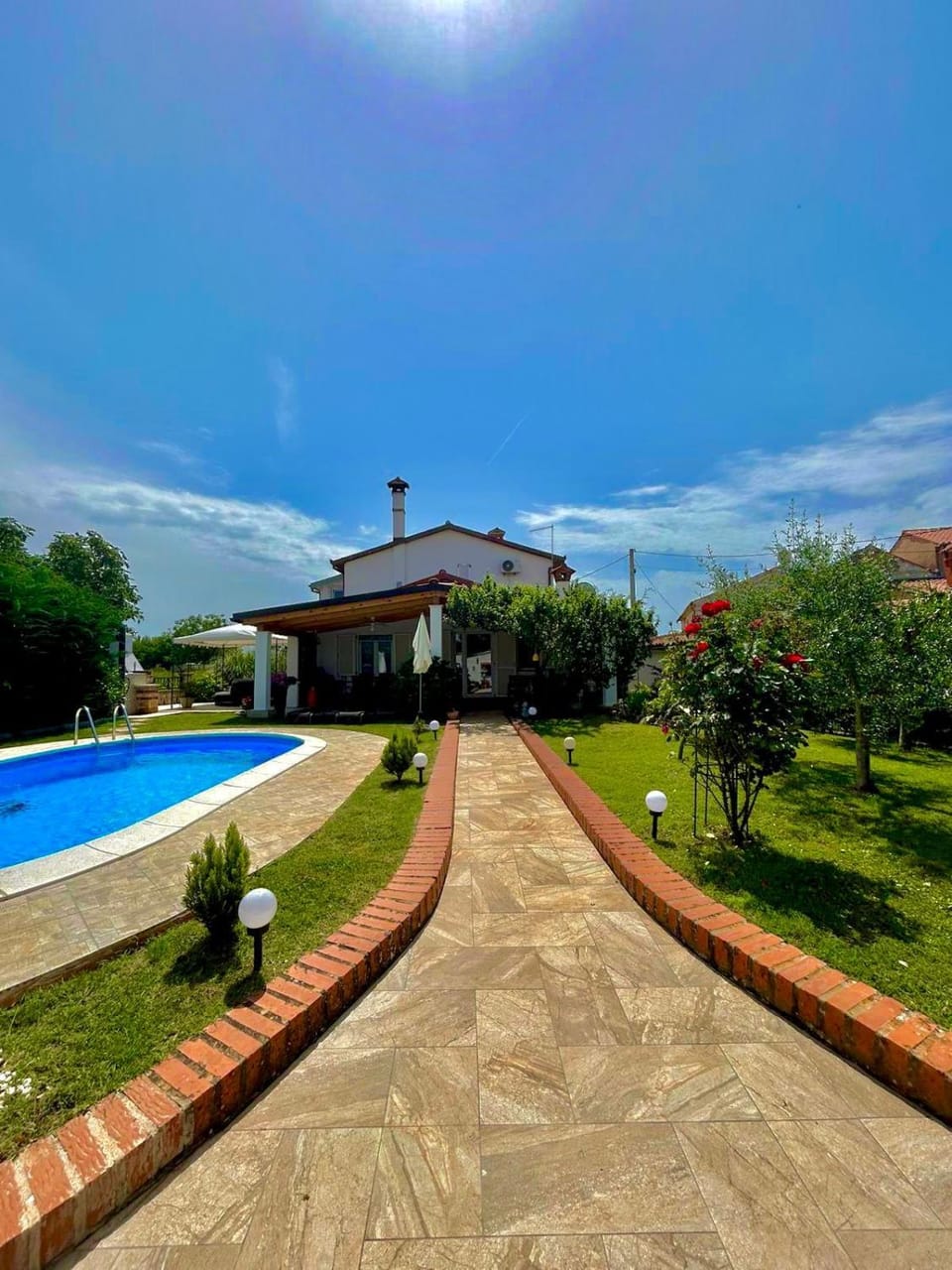 Spring, Natural landscape, Garden, Garden view, Pool view, Swimming pool
