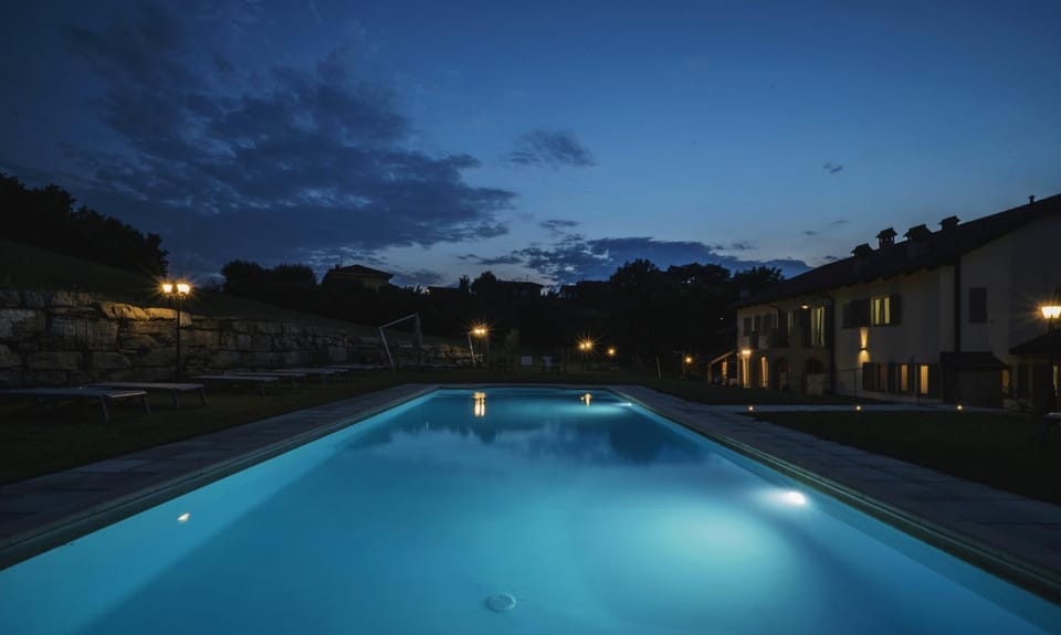Property building, Swimming pool, Swimming pool, Sunset