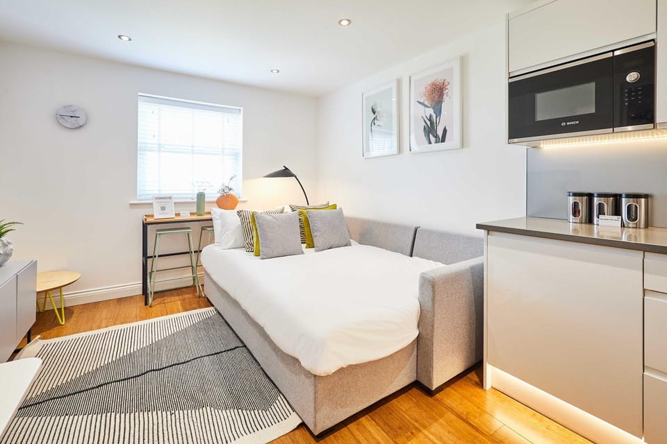 Bed, TV and multimedia, Coffee/tea facilities, Kitchen or kitchenette, Living room, Seating area, oven