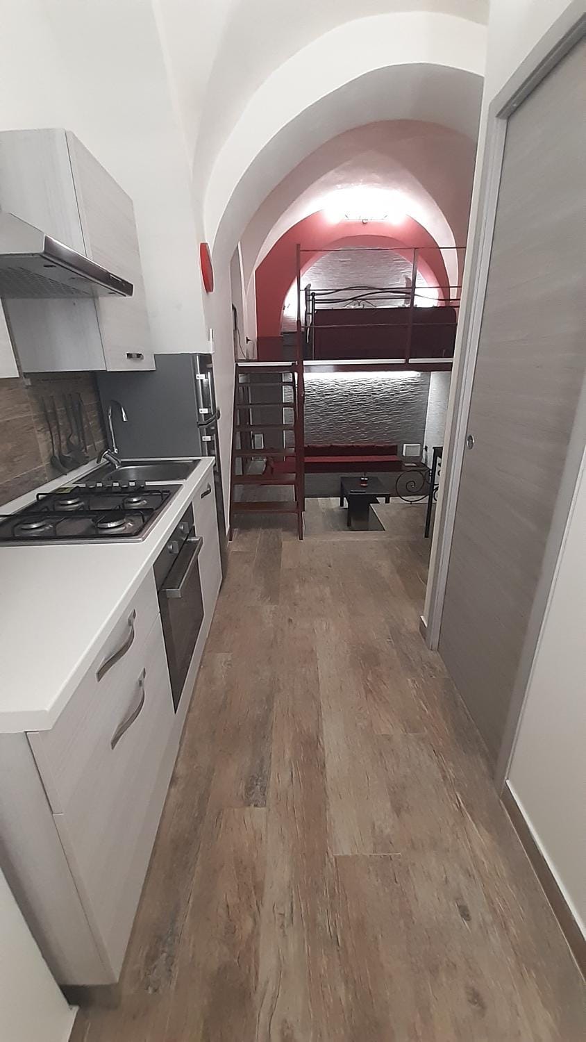 Bed, Kitchen or kitchenette, Photo of the whole room, Bedroom, oven, stove