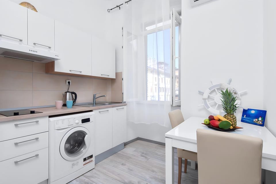 Kitchen or kitchenette, minibar, washing machine, dryer