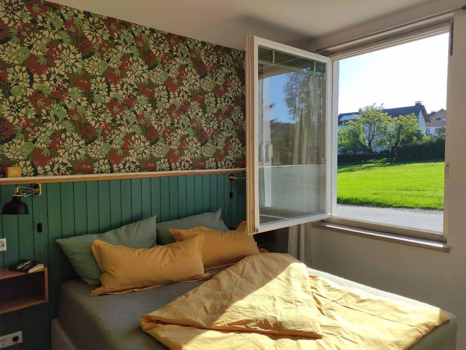 Bed, Photo of the whole room, Bedroom, Garden view