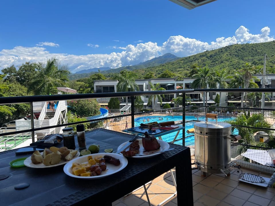 Natural landscape, Balcony/Terrace, Pool view, Swimming pool