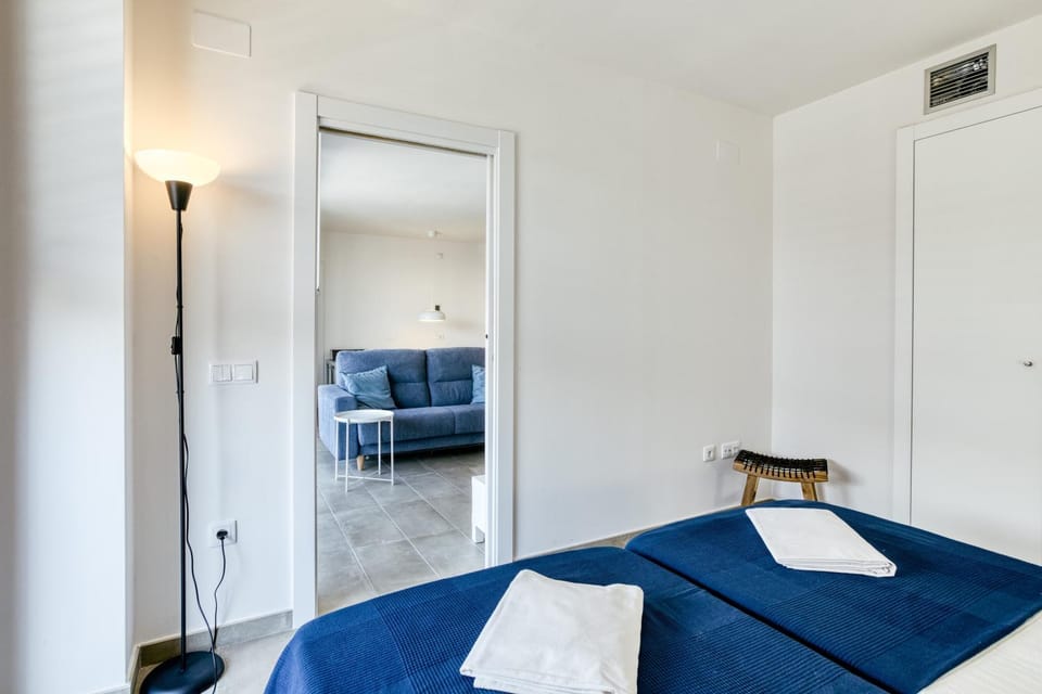 Property building, Living room, Bedroom