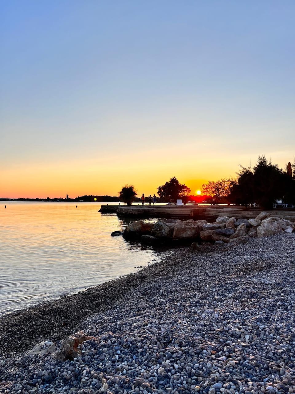 Beach, Sea view, Sunset