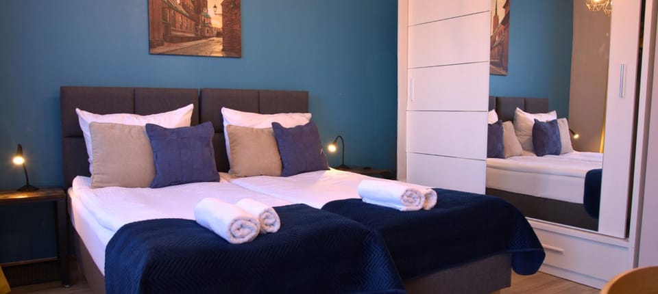 Bed, Photo of the whole room, Bedroom, towels, wardrobe