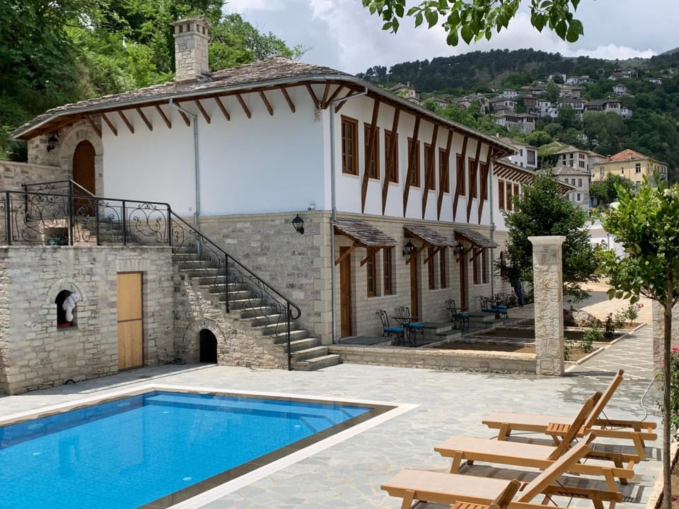 Property building, Pool view, Swimming pool