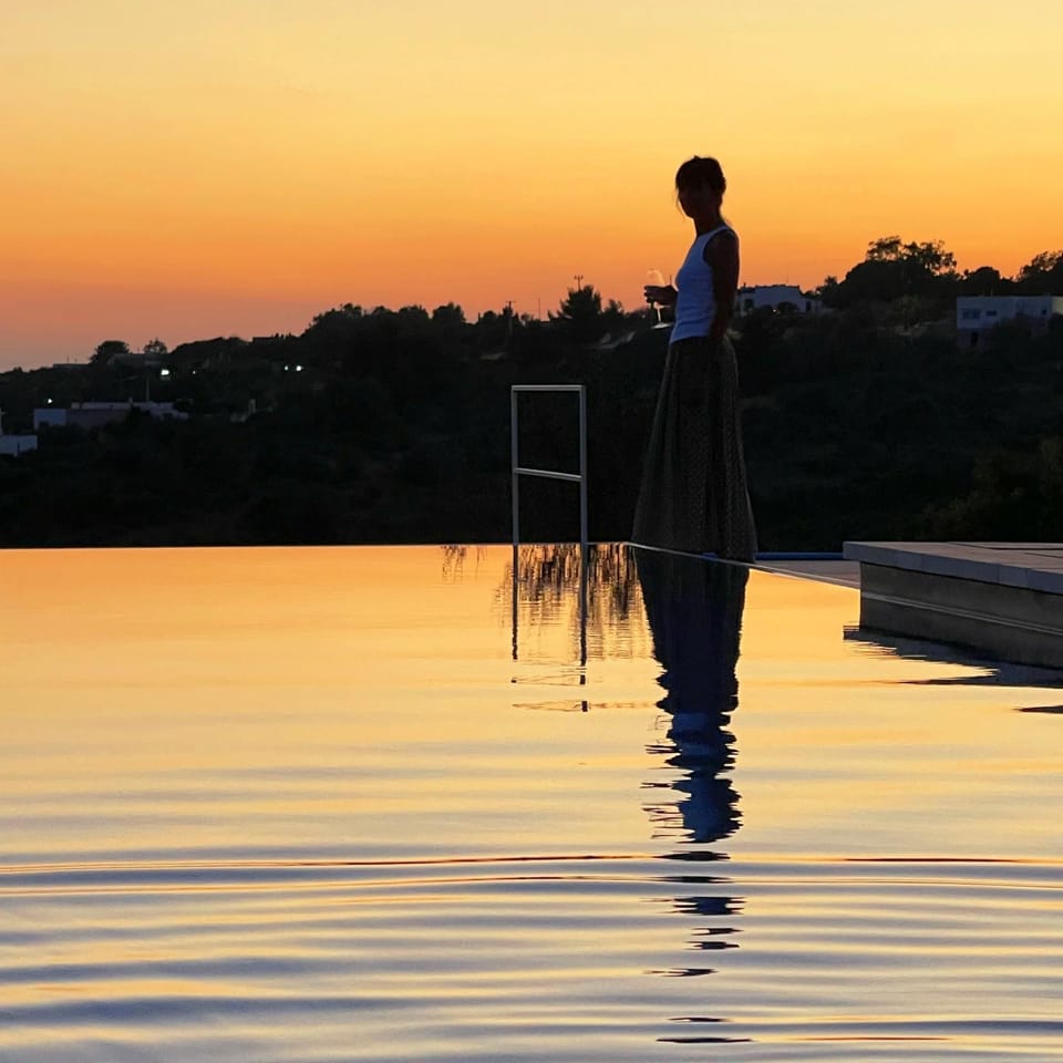 Swimming pool, Sunset