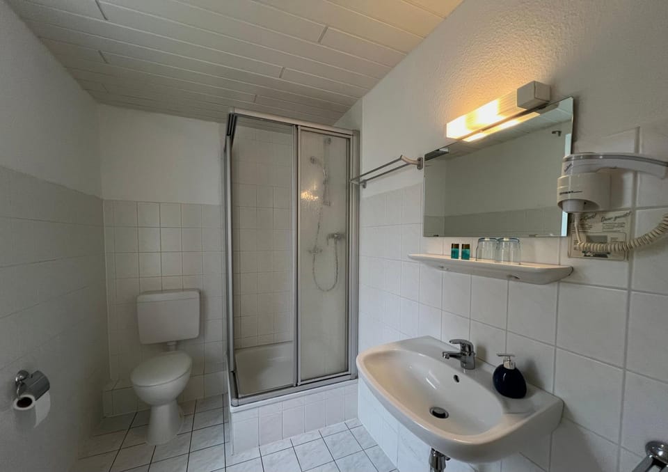 Shower, Toilet, Bathroom, hair dryier