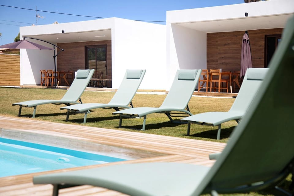 Property building, Living room, Swimming pool